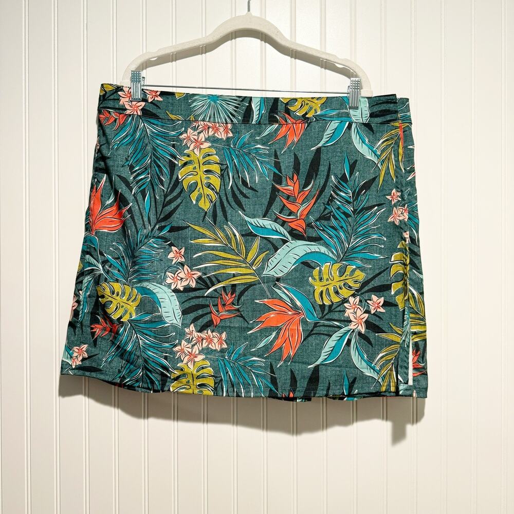 Ripskirt Hawaii Length 2 Skirt Vintage Bali Jungle XXLarge - Picture 2 of 7